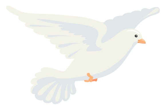 Bird Flight Icon: The White Dove in Motion