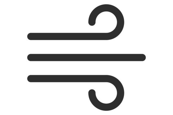 Capturing Breeze: The Air Motion Line Icon