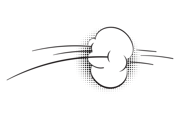 Comic Fast Motion Effect Cloud: Capturing Energy in Design