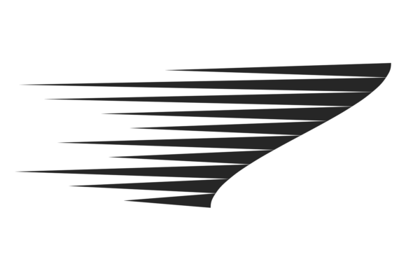 Comic Speeding Symbol: Motion Lines Black for Dynamic Design