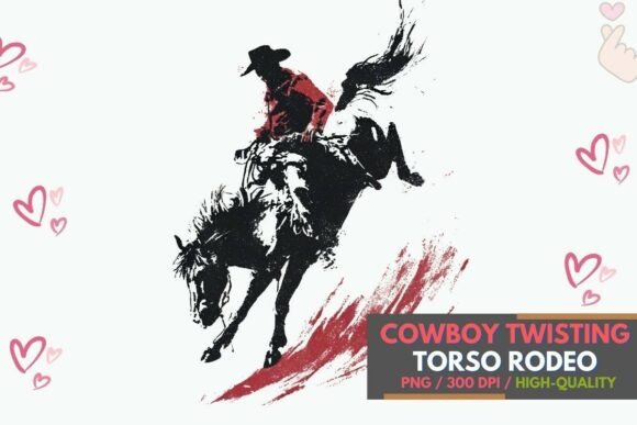Cowboy Twisting Torso Rodeo Motion: Capturing Western Energy