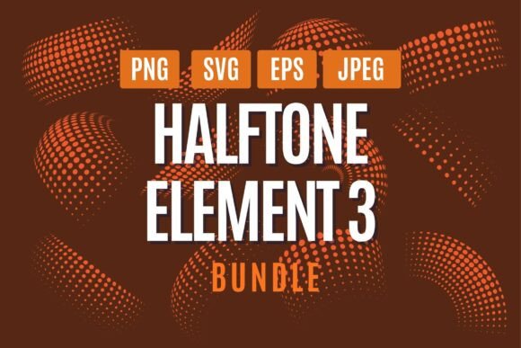 Dynamic Halftone Element Bundle 03: Retro-Modern Visuals