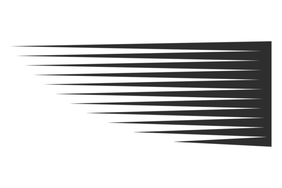 Dynamic Motion Lines: Fast Speed Comic Black Sym