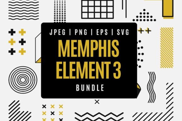 Geometric Memphis Bundle 3: Bold Retro Elements for Modern Design