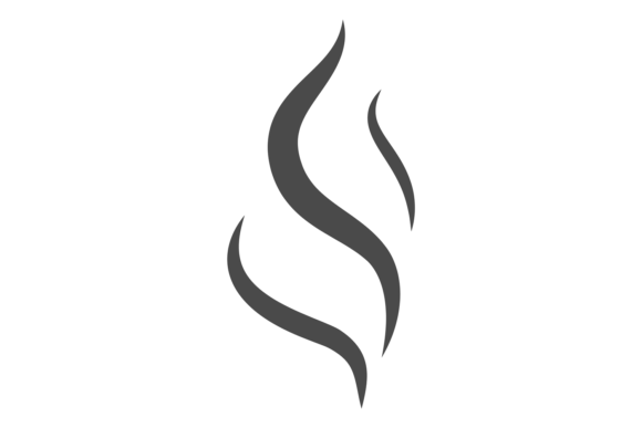 Hot Steam Icon: Air Motion Black Lines in Design