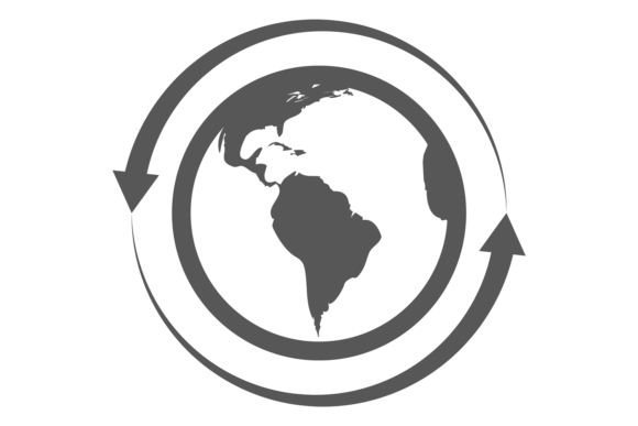 Orbiting Icon: Circular Motion Around Wo for Modern Design