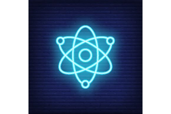 Physics Neon Sign: Motion of Atoms in Design
