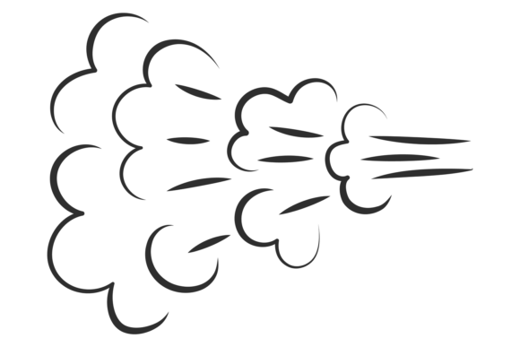 Unleash Dynamic Energy with Air Motion Comic Effect Speed Gas Icon